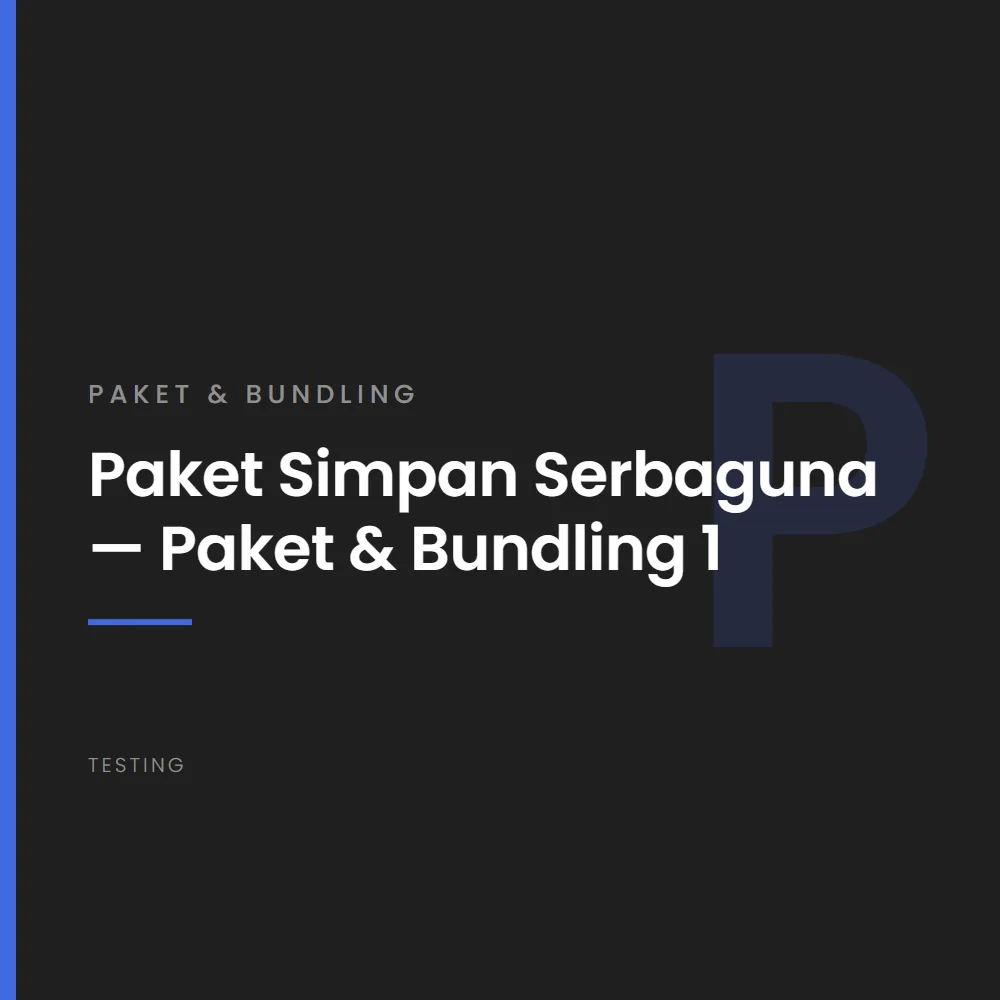 Paket Simpan Serbaguna — Paket & Bundling 1